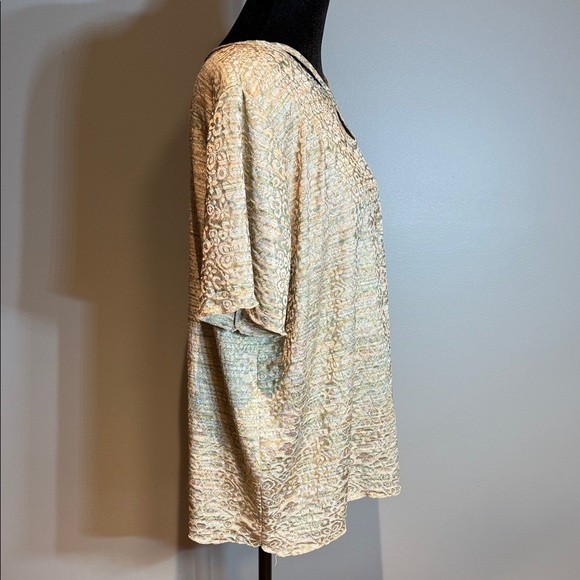 Alfred Dunner Beige and Light Brown Women's Blouse - Picture 3 of 7